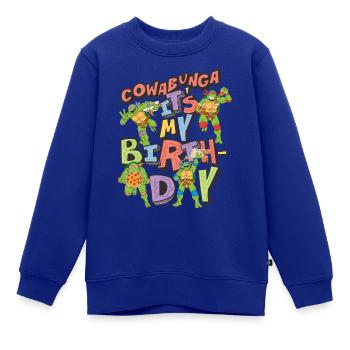 Teenage Mutant Ninja Turtles It's My Birthday - Kinder Premium Organic Sweatshirt - Royalblau - Vorne - AI Model Kid Female (0cm)