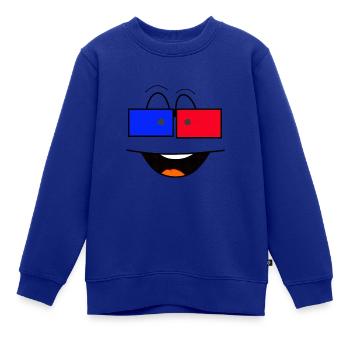 Kino - Kinder Premium Organic Sweatshirt - Royalblau - Vorne - AI Model Kid Female (0cm)