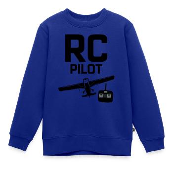 RC Modellflugzeuge Flugzeug Flugzeug Pilot lustiges Geschenk - Kinder Premium Organic Sweatshirt - Royalblau - Vorne - AI Model Kid Female (0cm)