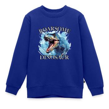 Dino T-Rex Tyrannosaurus Rex Dinosaurier - Kinder Premium Organic Sweatshirt - Royalblau - Vorne - AI Model Kid Female (0cm)