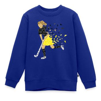 Hockeyspielerin schwarz gelb - Kinder Premium Organic Sweatshirt - Royalblau - Vorne - AI Model Kid Female (0cm)