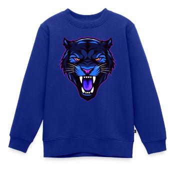 Schwarzer Panther - Kinder Premium Organic Sweatshirt - Royalblau - Vorne - AI Model Kid Female (0cm)