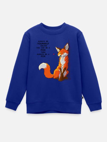 Sei du selbst, sei Fuchs - Kinder Premium Organic Sweatshirt - Royalblau