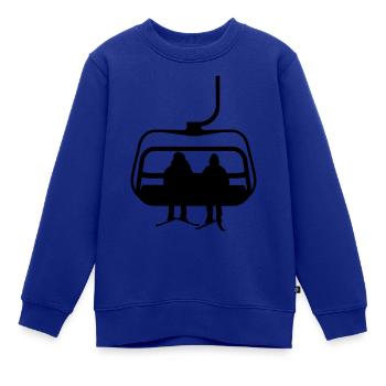 Skifahren - Kinder Premium Organic Sweatshirt - Royalblau - Vorne - AI Model Kid Female (0cm)