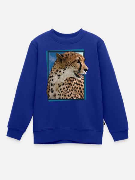 Gepard - Kinder Premium Organic Sweatshirt - Royalblau