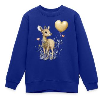 Niedlicher Rehbock - Kinder Premium Organic Sweatshirt - Royalblau - Vorne - AI Model Kid Female (0cm)