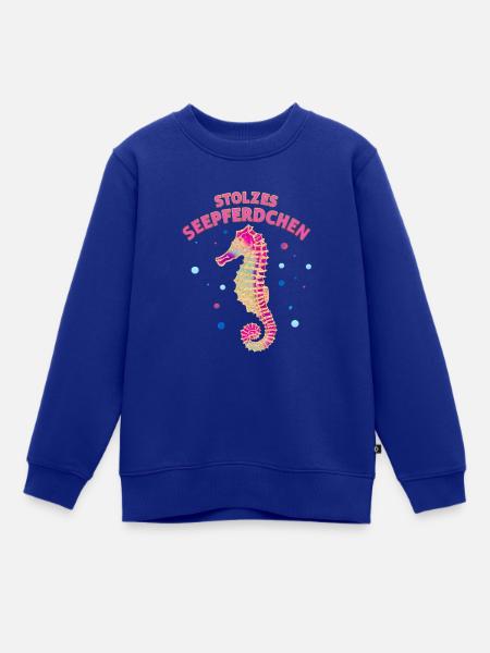 Stolzes Seepferdchen - Kinder Premium Organic Sweatshirt - Royalblau