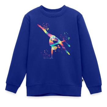 Gymnastin Mit Clubs Rhythmische Gymnastik - Kinder Premium Organic Sweatshirt - Royalblau - Vorne - AI Model Kid Female (0cm)