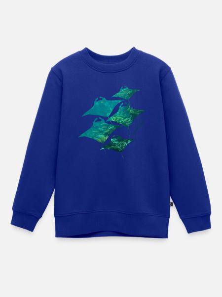 Rochen Wildlife - Kinder Premium Organic Sweatshirt - Royalblau