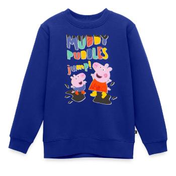 Peppa Wutz Matschepampe Muddy Puddles Schorsch - Kinder Premium Organic Sweatshirt - Royalblau - Vorne - AI Model Kid Female (0cm)