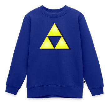 Triforce - Kinder Premium Organic Sweatshirt - Royalblau - Vorne - AI Model Kid Female (0cm)