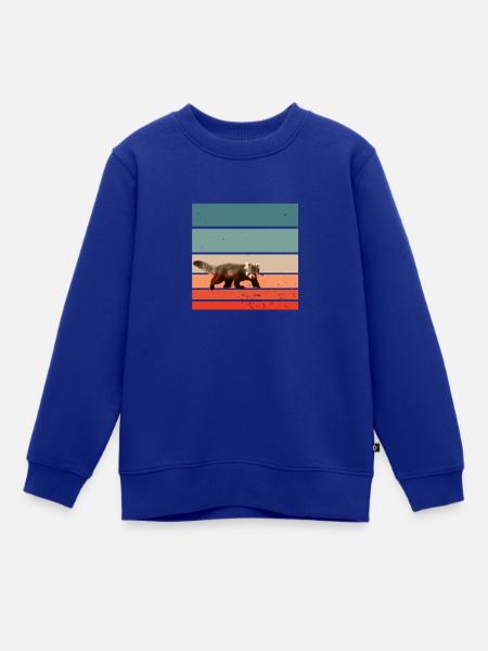 Roter Panda - Kinder Premium Organic Sweatshirt - Royalblau