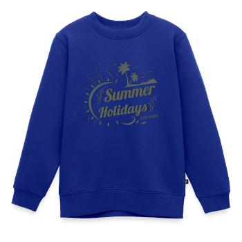Summer Holidays - Kinder Premium Organic Sweatshirt - Royalblau - Vorne - AI Model Kid Female (0cm)