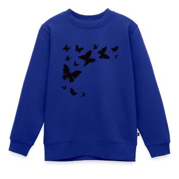 schmetterlinge - Kinder Premium Organic Sweatshirt - Royalblau - Vorne - AI Model Kid Female (0cm)