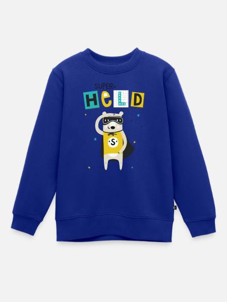 superheld - Kinder Premium Organic Sweatshirt - Royalblau