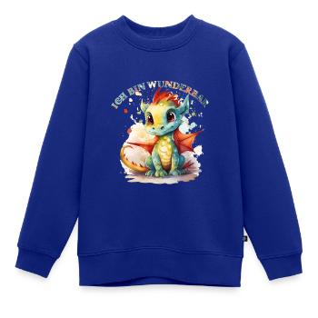 Ich bin wunderbar Drache - Kinder Premium Organic Sweatshirt - Royalblau - Vorne - AI Model Kid Female (0cm)