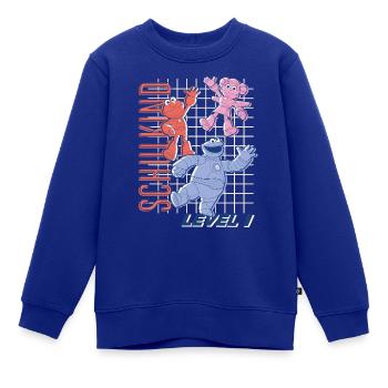 Mecha Builders Team Schulkind Level 1 - Kinder Premium Organic Sweatshirt - Royalblau - Vorne - AI Model Kid Female (0cm)