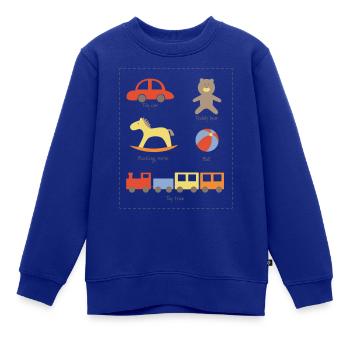 Spielzeuge - Kinder Premium Organic Sweatshirt - Royalblau - Vorne - AI Model Kid Female (0cm)