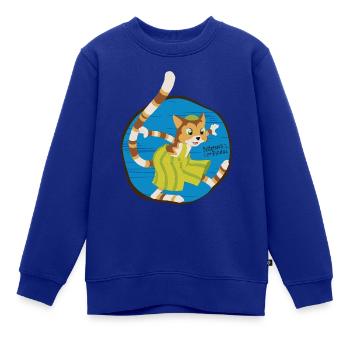 Pettersson Und Findus Kater In Seifenblase - Kinder Premium Organic Sweatshirt - Royalblau - Vorne - AI Model Kid Female (0cm)