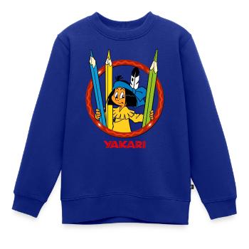 Yakari Stifte - Kinder Premium Organic Sweatshirt - Royalblau - Vorne - AI Model Kid Female (0cm)