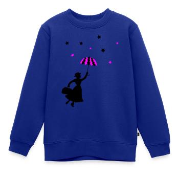 Frau Regenschirm - Kinder Premium Organic Sweatshirt - Royalblau - Vorne - AI Model Kid Female (0cm)