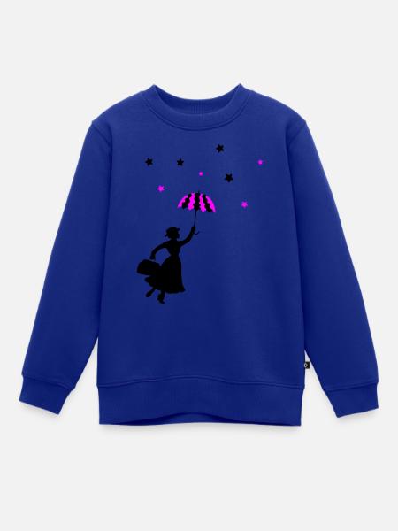 Frau Regenschirm - Kinder Premium Organic Sweatshirt - Royalblau