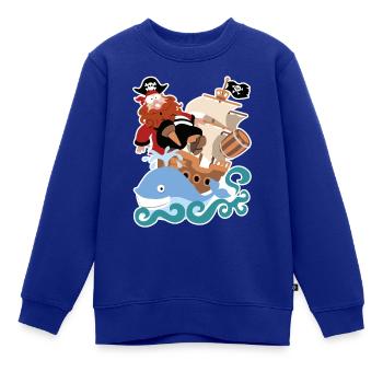 Der Pirat Barbarossa - Kinder Premium Organic Sweatshirt - Royalblau - Vorne - AI Model Kid Female (0cm)