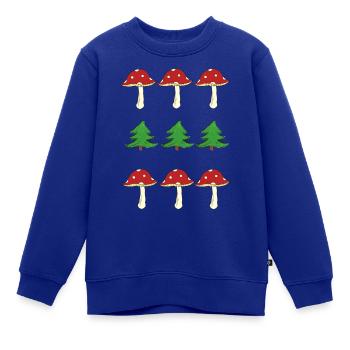 fliegenpilze und wald - Kinder Premium Organic Sweatshirt - Royalblau - Vorne - AI Model Kid Female (0cm)