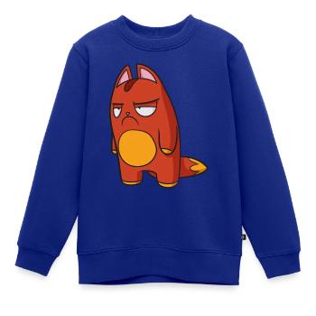 Lost Kitties Noperz Rote Mürrische Katze - Kinder Premium Organic Sweatshirt - Royalblau - Vorne - AI Model Kid Female (0cm)
