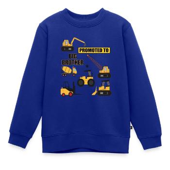 Grosser Bruder Baufahrzeuge - Kinder Premium Organic Sweatshirt - Royalblau - Vorne - AI Model Kid Female (0cm)