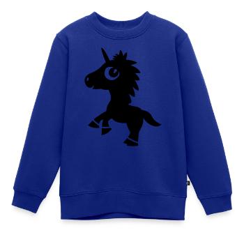 Lustiges Einhorn Silhouette - Kinder Premium Organic Sweatshirt - Royalblau - Vorne - AI Model Kid Female (0cm)