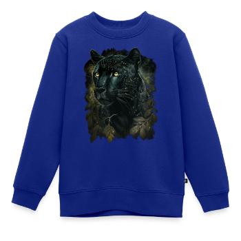 Schwarzer Panther - Kinder Premium Organic Sweatshirt - Royalblau - Vorne - AI Model Kid Female (0cm)