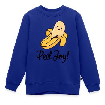 Peel Freude! - Kinder Premium Organic Sweatshirt - Royalblau - Vorne - AI Model Kid Female (0cm)