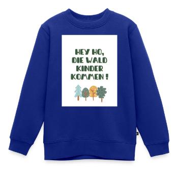 Naturkinder und Waldkita Besucher - Kinder Premium Organic Sweatshirt - Royalblau - Vorne - AI Model Kid Female (0cm)