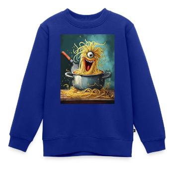 Spaghetti Monster - Kinder Premium Organic Sweatshirt - Royalblau - Vorne - AI Model Kid Female (0cm)
