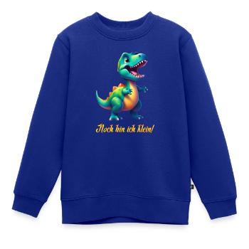 kleiner Dino - Kinder Premium Organic Sweatshirt - Royalblau - Vorne - AI Model Kid Female (0cm)