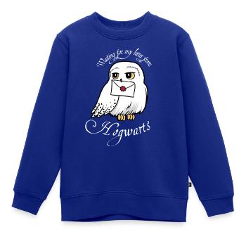 Harry Potter Hedwig Brief - Kinder Premium Organic Sweatshirt - Royalblau - Vorne - AI Model Kid Female (0cm)