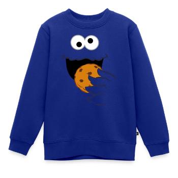 Sesamstraße Kostümdesign Krümelmonster - Kinder Premium Organic Sweatshirt - Royalblau - Vorne - AI Model Kid Female (0cm)