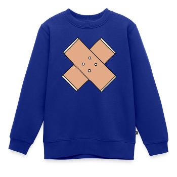 Pflaster - Kinder Premium Organic Sweatshirt - Royalblau - Vorne - AI Model Kid Female (0cm)
