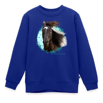 Ostwind Aris Ankunft Ostwind Porträt - Kinder Premium Organic Sweatshirt - Royalblau - Vorne - AI Model Kid Female (0cm)