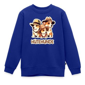 Hütehunde Hunde mit Hüten - Kinder Premium Organic Sweatshirt - Royalblau - Vorne - AI Model Kid Female (0cm)