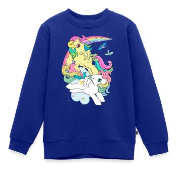 My Little Pony Retro Ponys Mit Bunter Mähne - Kinder Premium Organic Sweatshirt - Royalblau - Vorne - AI Model Kid Female (0cm)