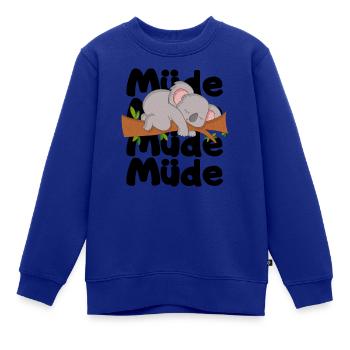 Das schlafende Koala / Müde / Schlafenszeit - Kinder Premium Organic Sweatshirt - Royalblau - Vorne - AI Model Kid Female (0cm)