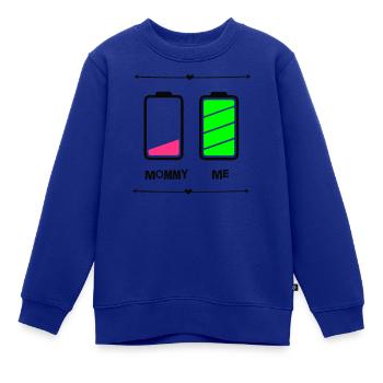 mommy and me - Kinder Premium Organic Sweatshirt - Royalblau - Vorne - AI Model Kid Female (0cm)