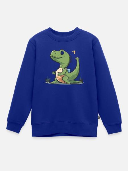 Flexibler T-Rex - Kinder Premium Organic Sweatshirt - Royalblau