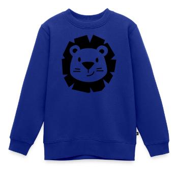 Baby Lion Face - Kinder Premium Organic Sweatshirt - Royalblau - Vorne - AI Model Kid Female (0cm)
