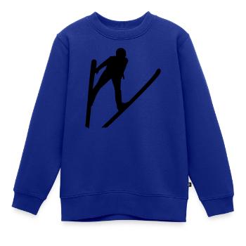 Skispringen - Kinder Premium Organic Sweatshirt - Royalblau - Vorne - AI Model Kid Female (0cm)