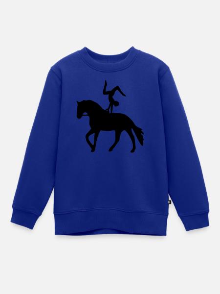 Handstand rückwärts auf Pferd - Kinder Premium Organic Sweatshirt - Royalblau