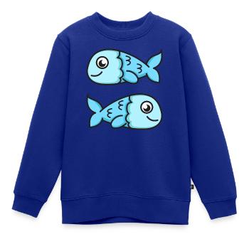 Sternzeichen Fische - Kinder Premium Organic Sweatshirt - Royalblau - Vorne - AI Model Kid Female (0cm)