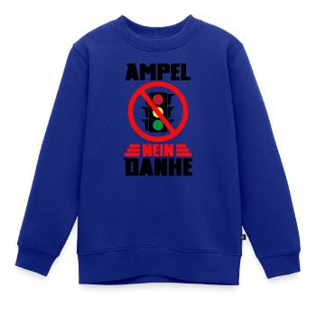 Ampel #Rücktritt der Regierung - Kinder Premium Organic Sweatshirt - Royalblau - Vorne - AI Model Kid Female (0cm)